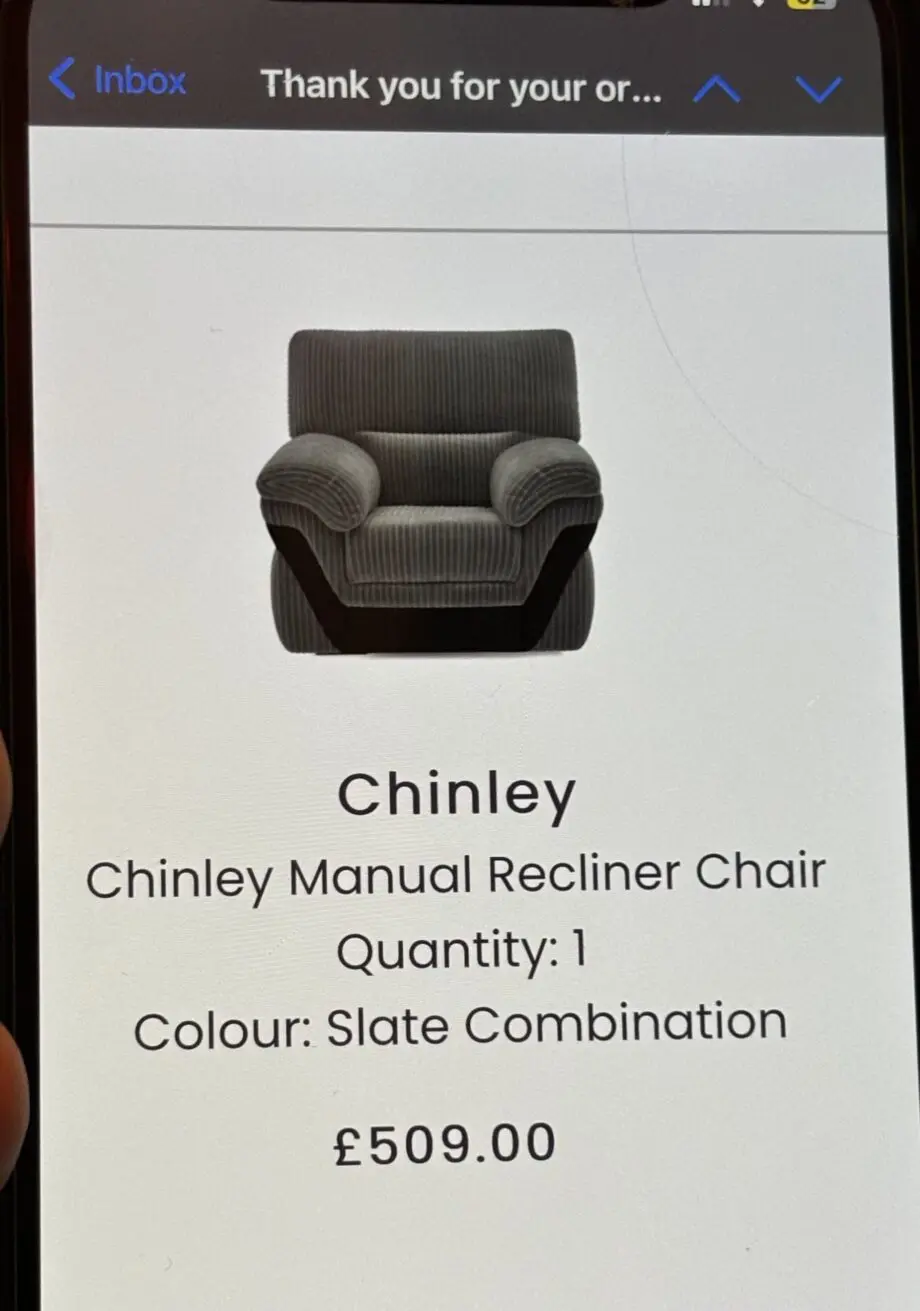 DFS - Chinley Manual Reclining Arm Chair, Charcoal