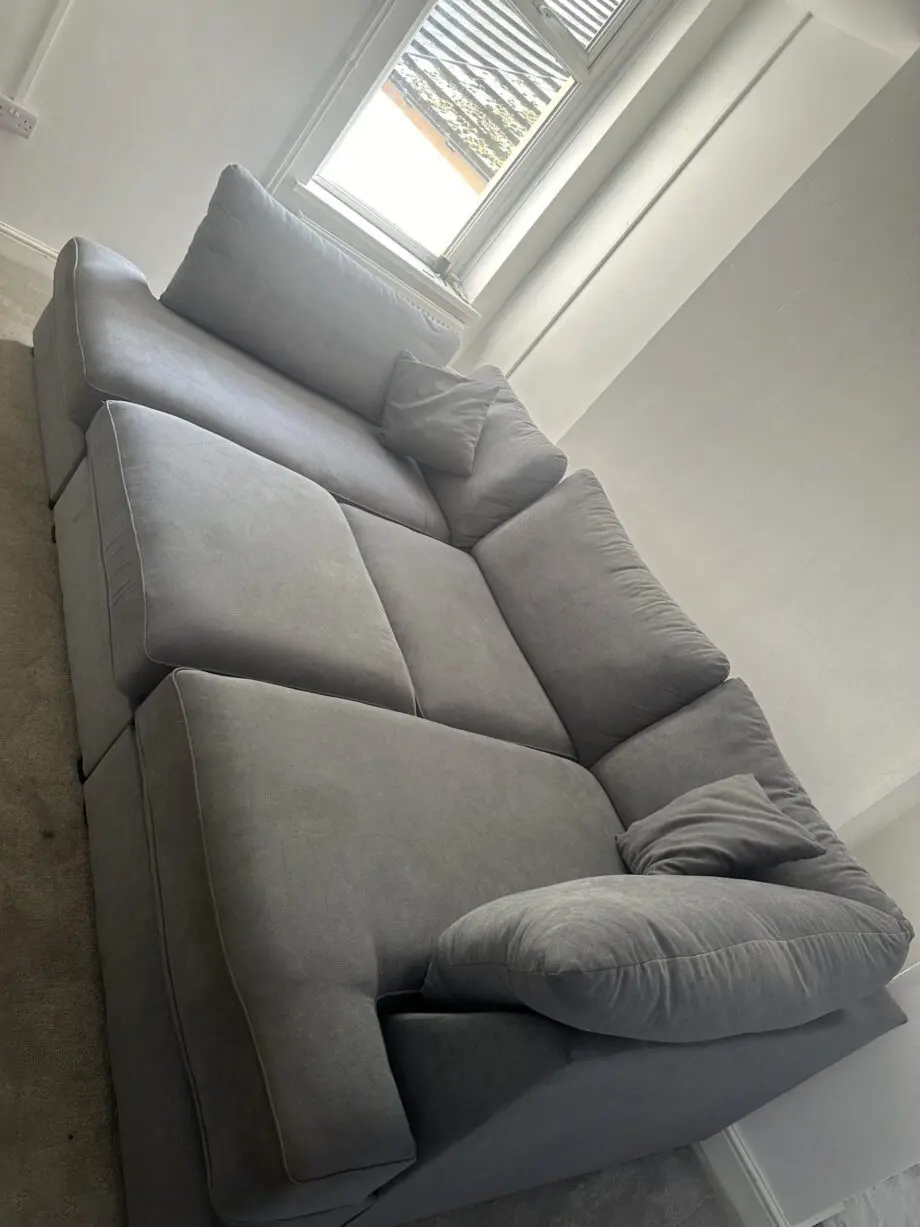 Cinema Sofa with footstool- Grey