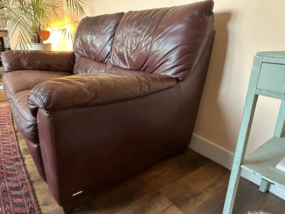 Natuzzi Italian leather two seater sofa