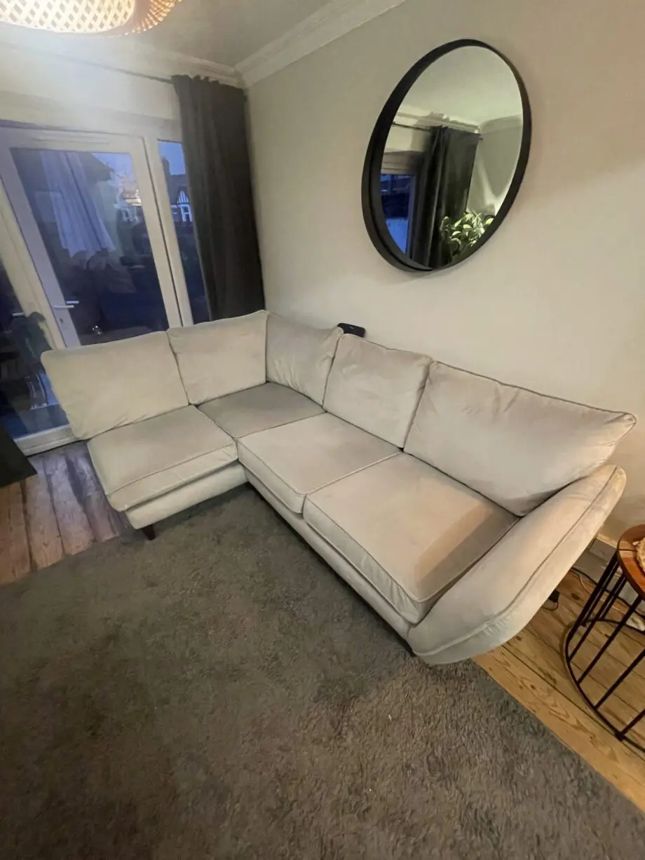 3 seater LHF Chaise Sofa + footstool