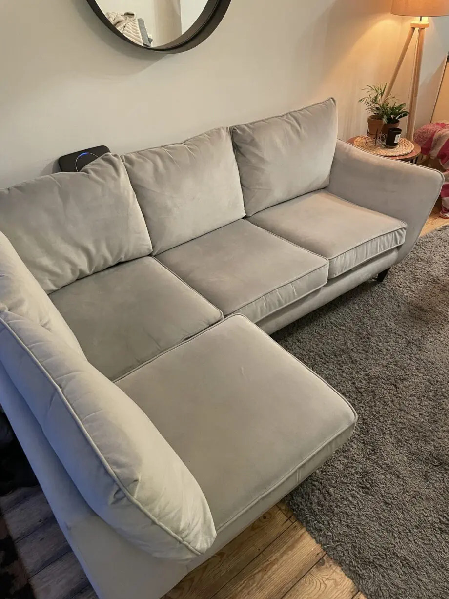 3 seater LHF Chaise Sofa + footstool