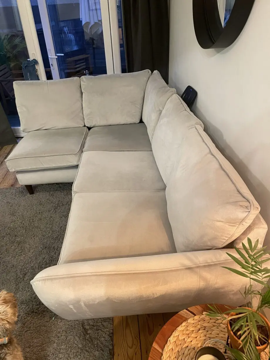 3 seater LHF Chaise Sofa + footstool