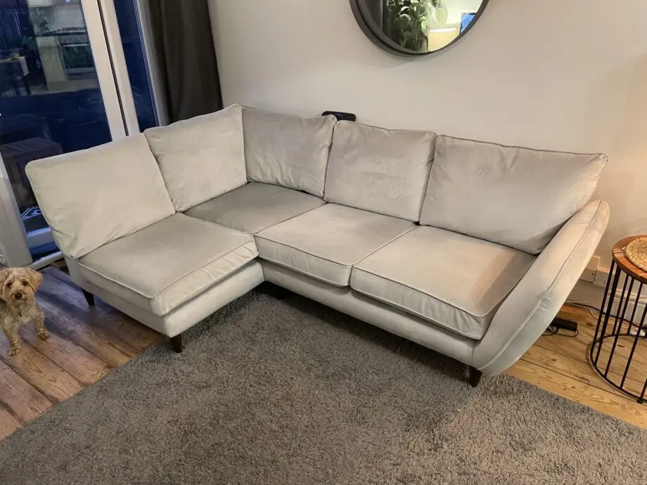 3 seater LHF Chaise Sofa + footstool