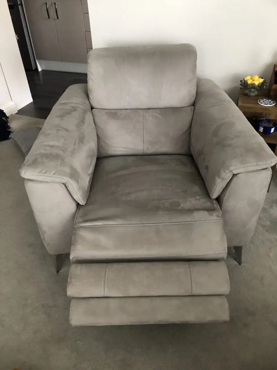 Sofology - recliner 2 seater sofa and chair all seats recline/soft grey suedette