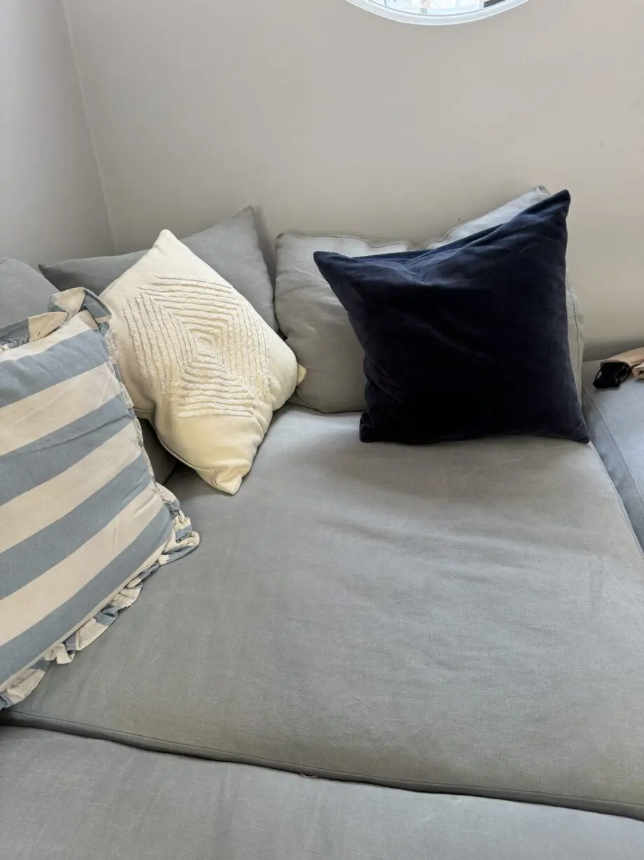 Sofa.com Long Island Complete Set with Footstool in Cobble Brushed Linen Cotton