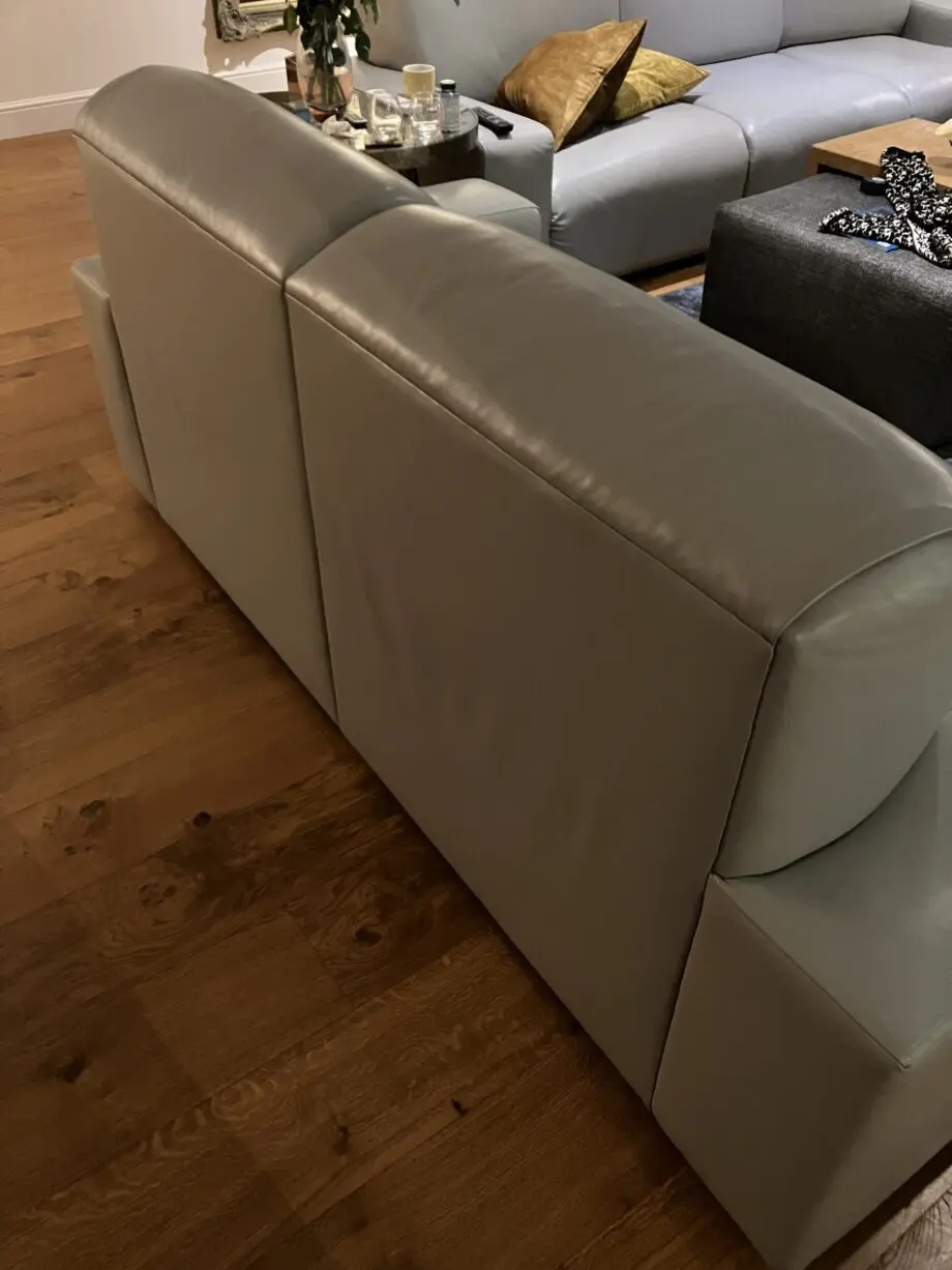 Bespoke Grey Leather Sofa