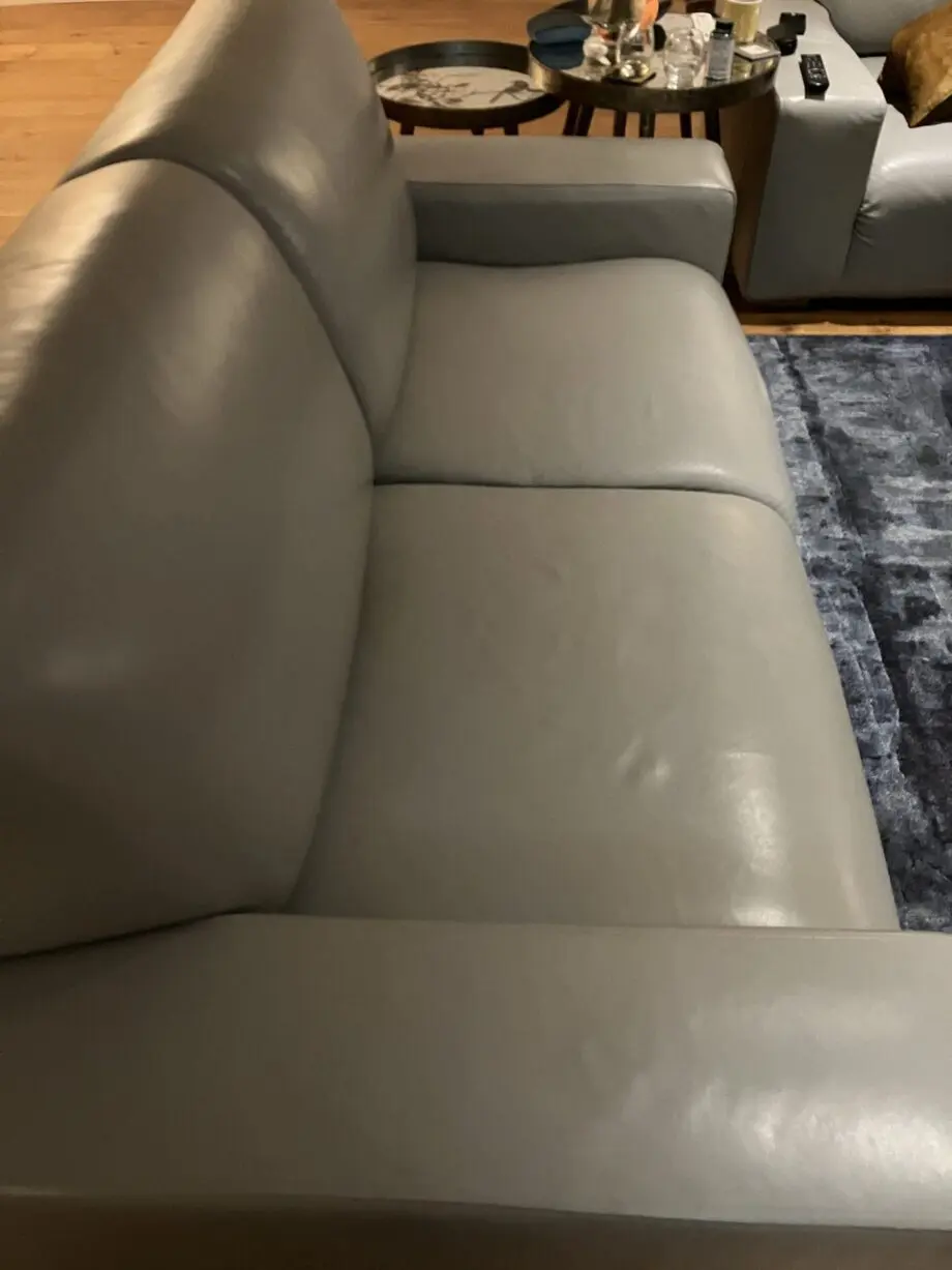 Bespoke Grey Leather Sofa