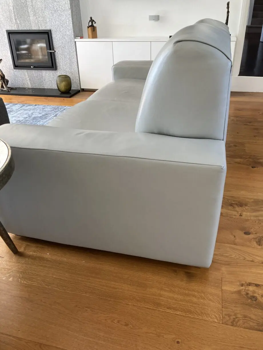Bespoke Grey Leather Sofa