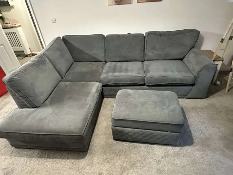 DFS ORKA Grey Corner Sofa