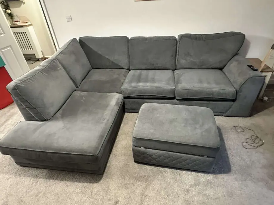 DFS ORKA Grey Corner Sofa
