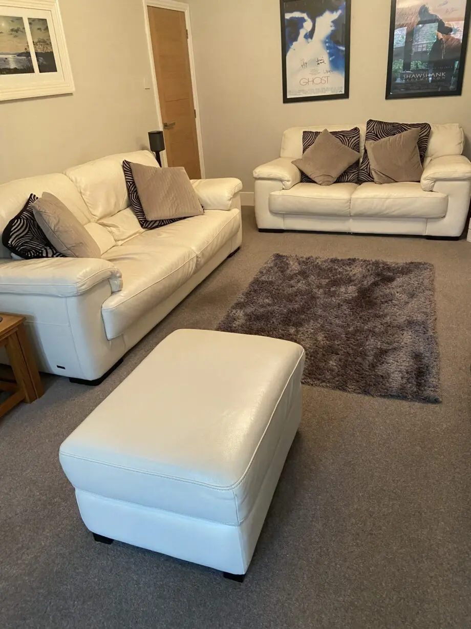 Italian Violino leather sofa set