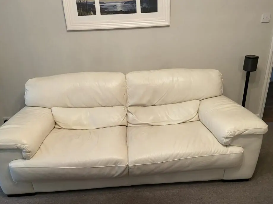 Italian Violino leather sofa set