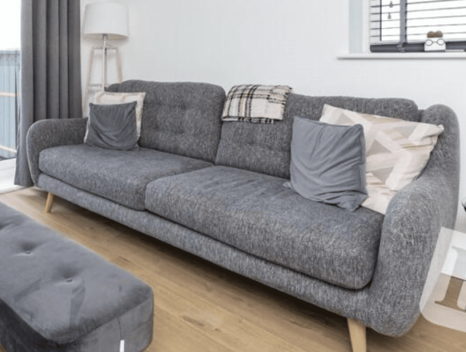French Connection Camden Plain 4 Seater Sofa - Steel