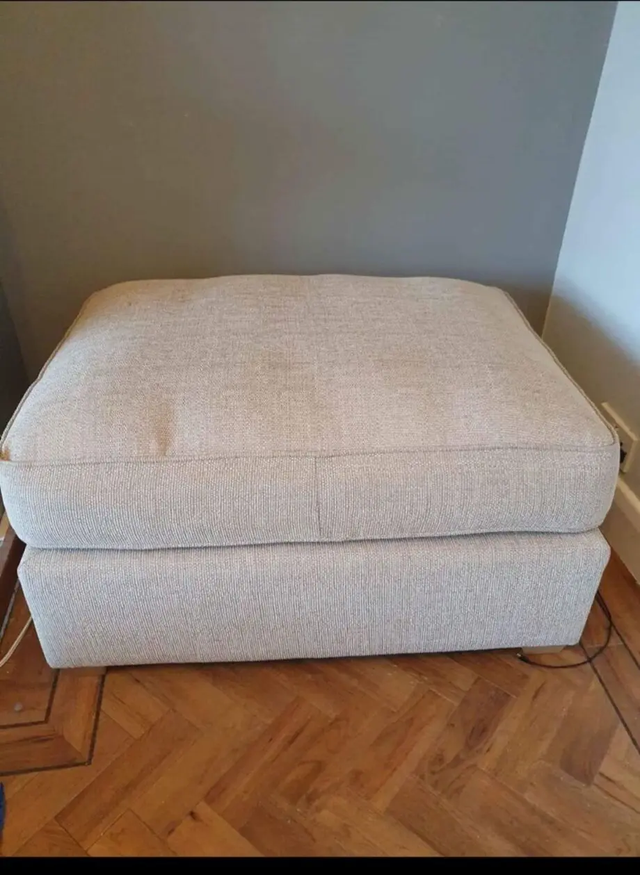 Chenille L Shaped corner sofa with free foot stool
