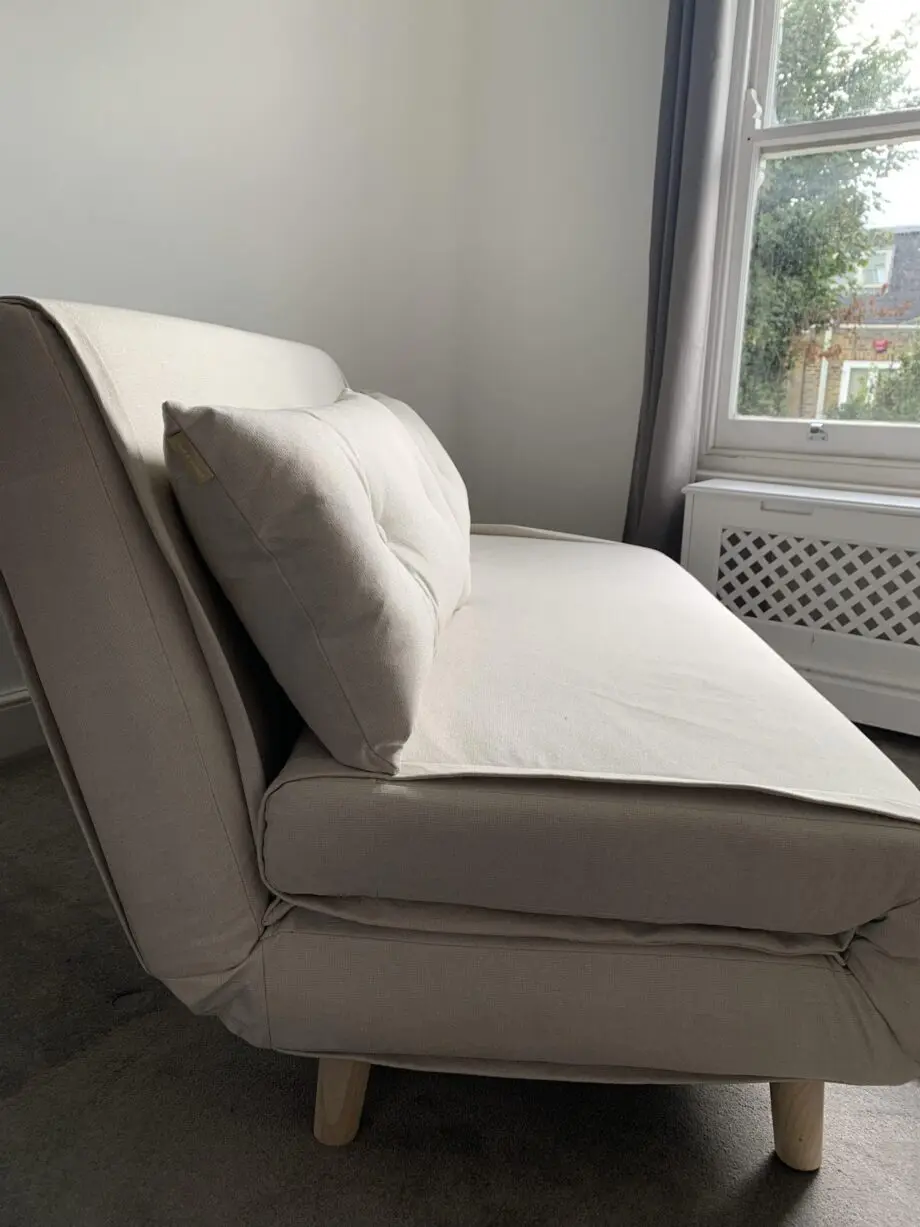Unused Laura James Double Sofa Bed in Oatmeal