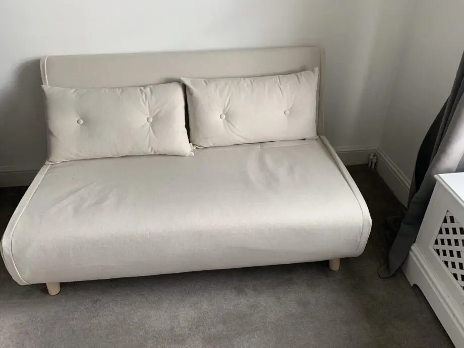 Unused Laura James Double Sofa Bed in Oatmeal
