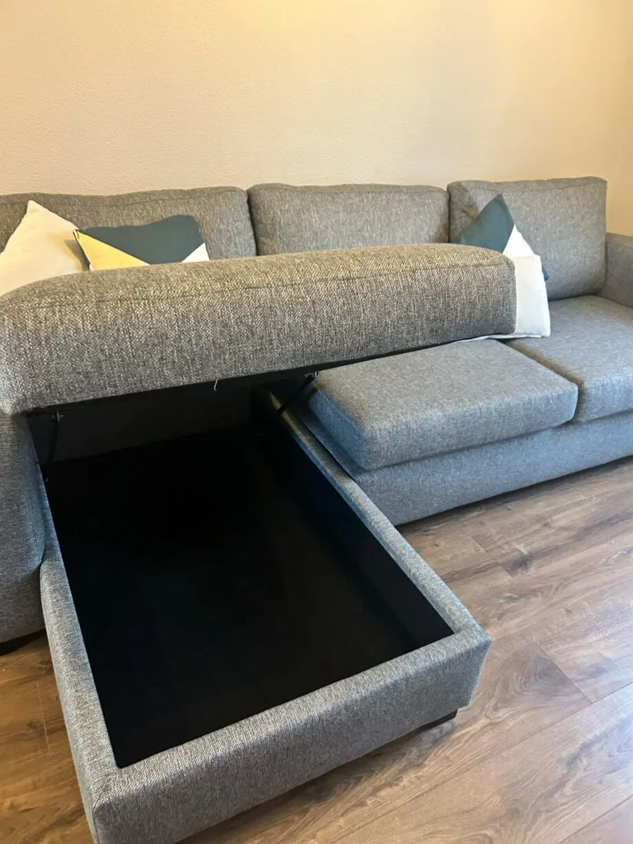 DFS Grey Layla Left Hand Corner Sofa with Storage