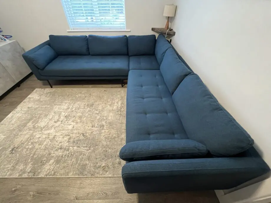 Made.com Harlow Corner Sofa, Orleans Blue