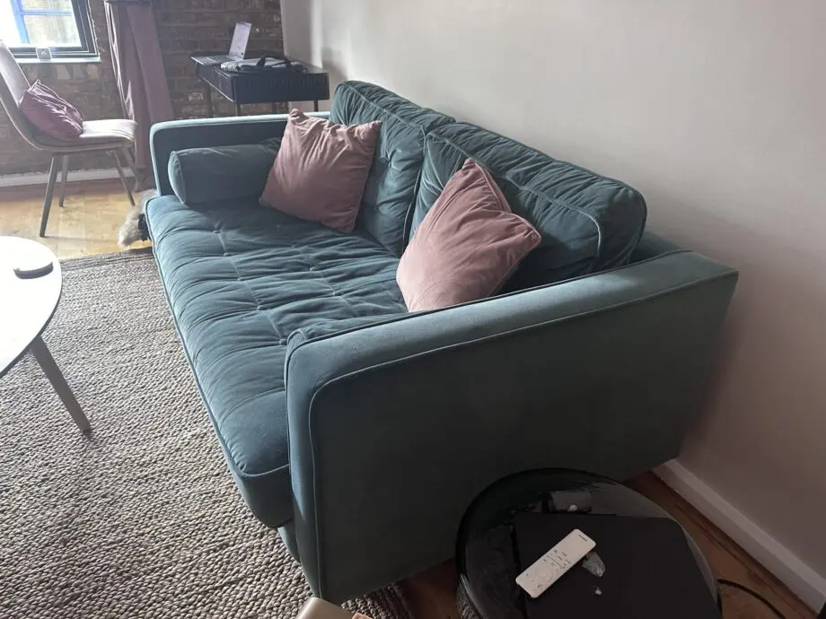 Sofas and Stuff Green Velvet 2.5 seater Sofa