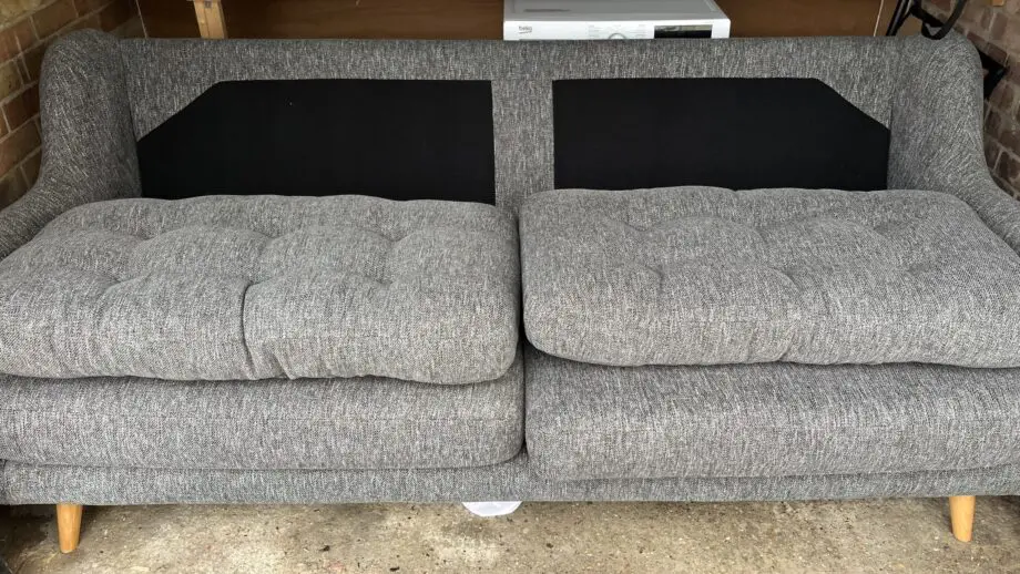 French Connection Camden Plain 4 Seater Sofa - Steel