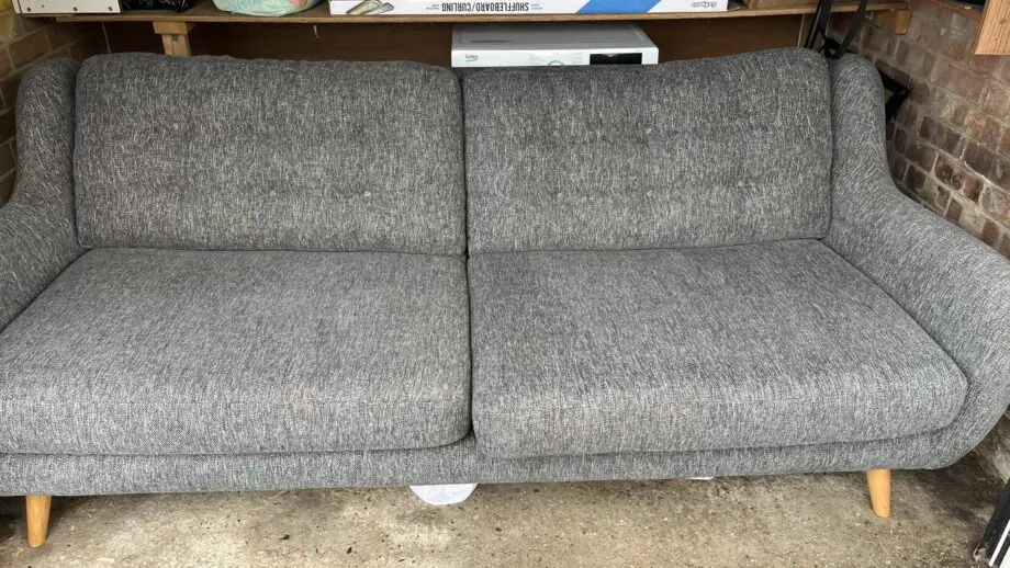 French Connection Camden Plain 4 Seater Sofa - Steel