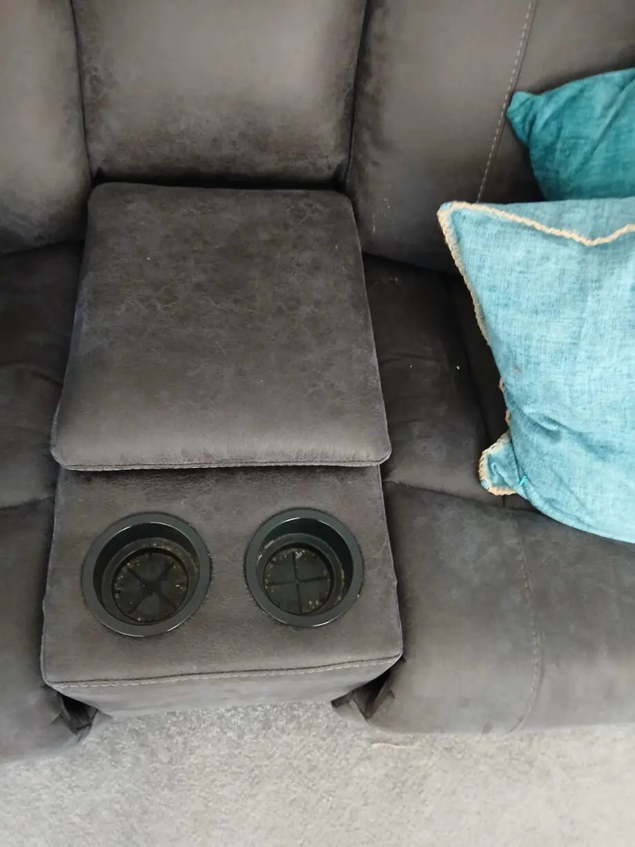 Scs 2 seater reclining sofa dark grey