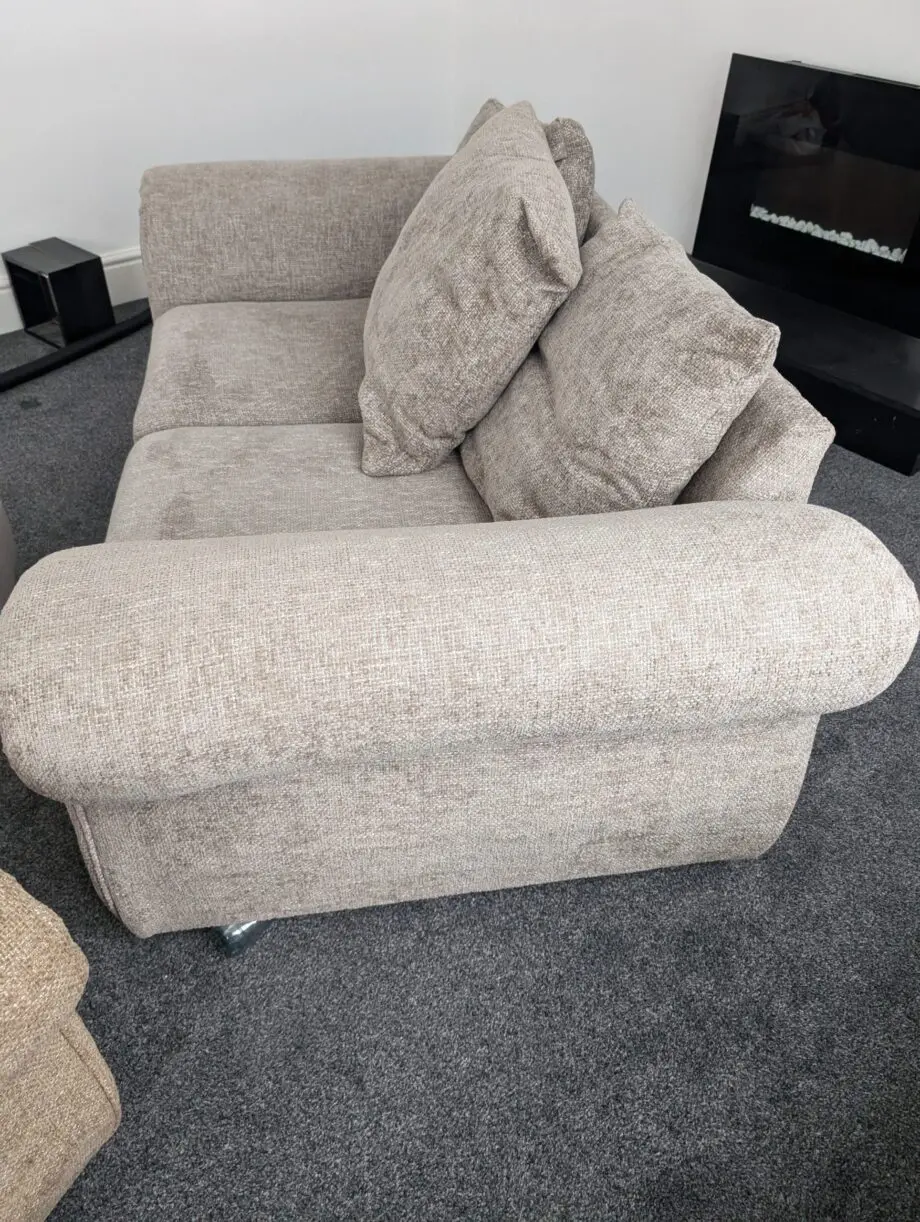 Two sofas: Grey Two-Seater, Beige Two-Seater