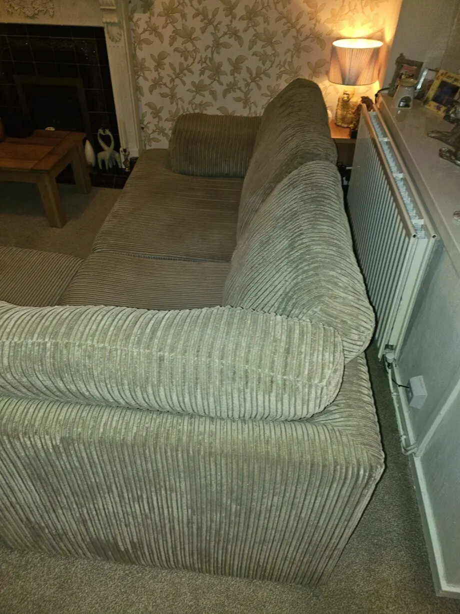 Dfs, mocha colour corner sofa