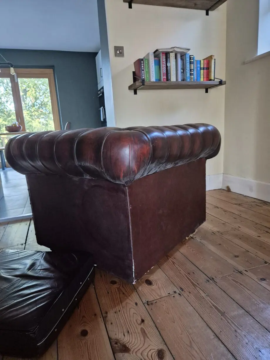 Chesterfield armchair - leather.