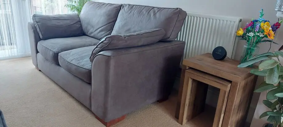 Next Stamford 2 seater sofa x 2 .Monza faux leather in peppercorn