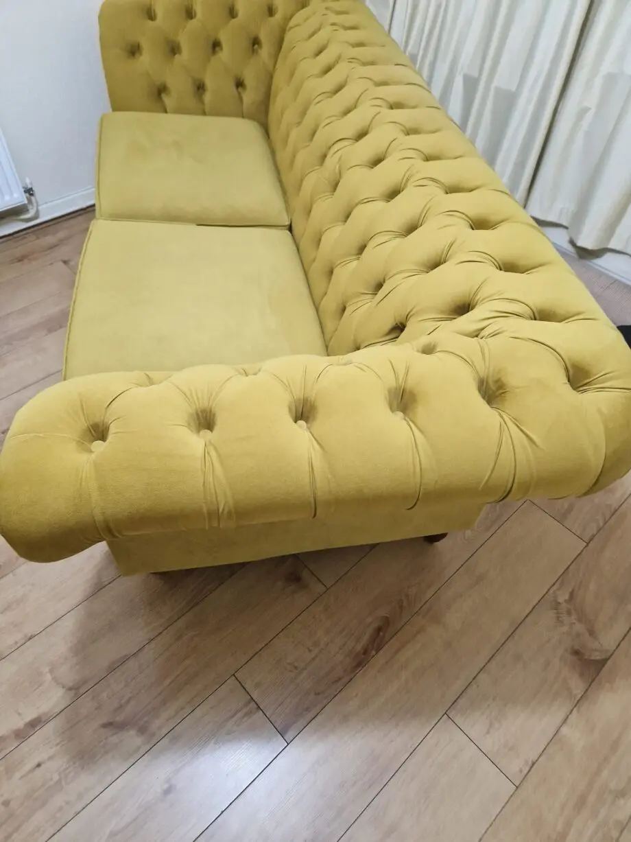 Chesterfield mustard sofa