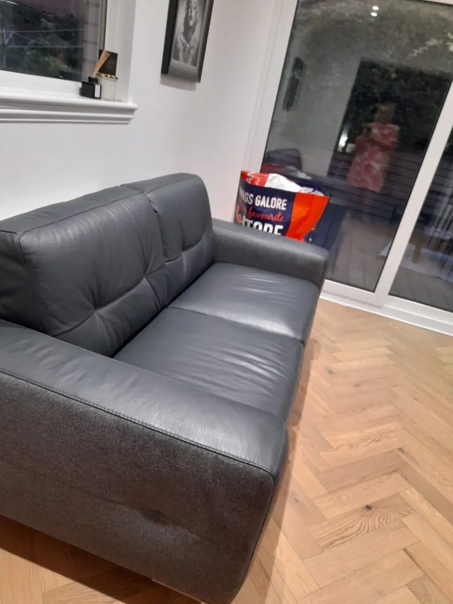 Grey Leather Sofa