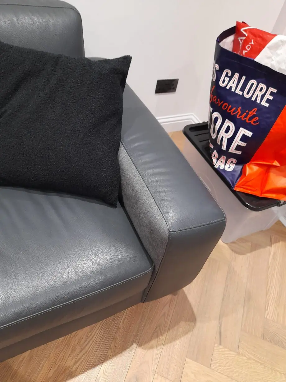 Grey Leather Sofa