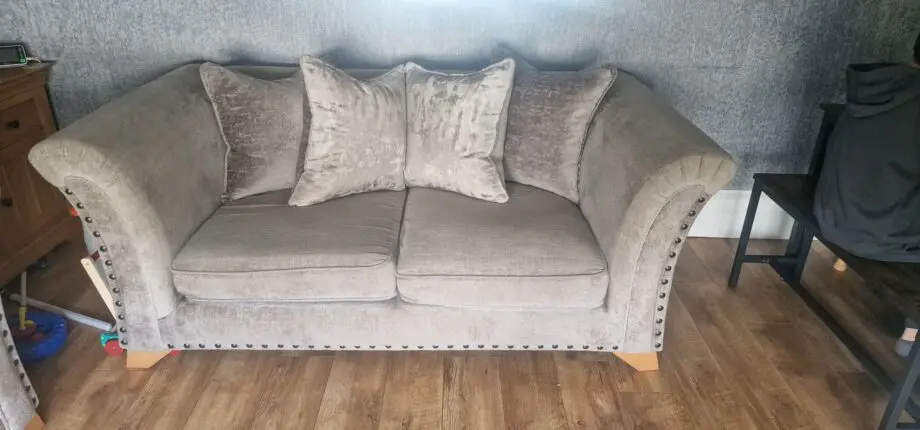 Furniture village material 3+2 seater sofas