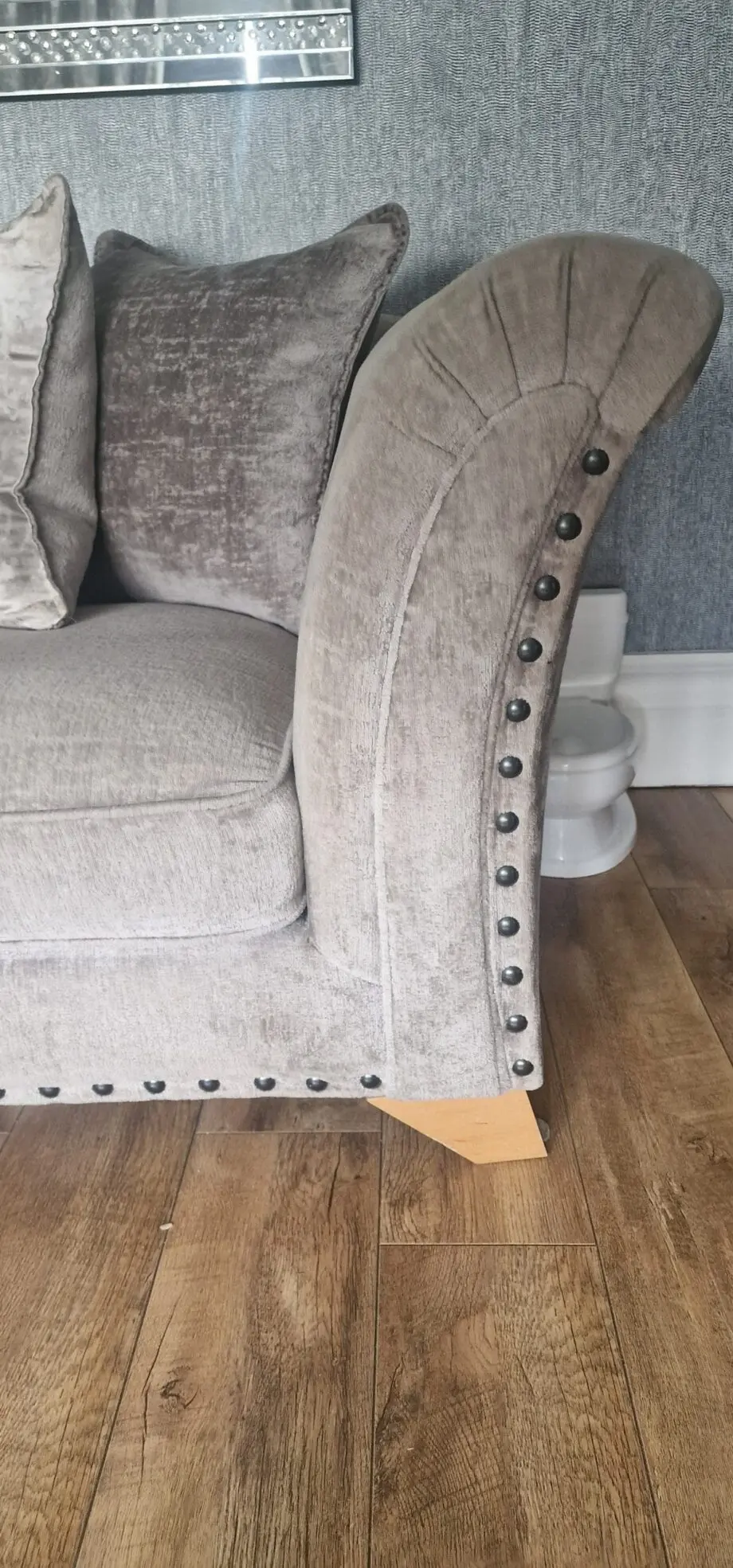 Furniture village material 3+2 seater sofas