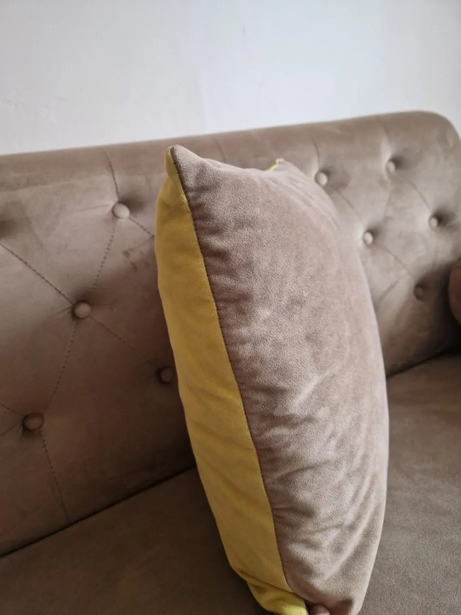 Plush Velvet 2 Seater Brown Chesterfield Sofa