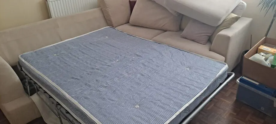 DFS corner sofa bed oatmeal