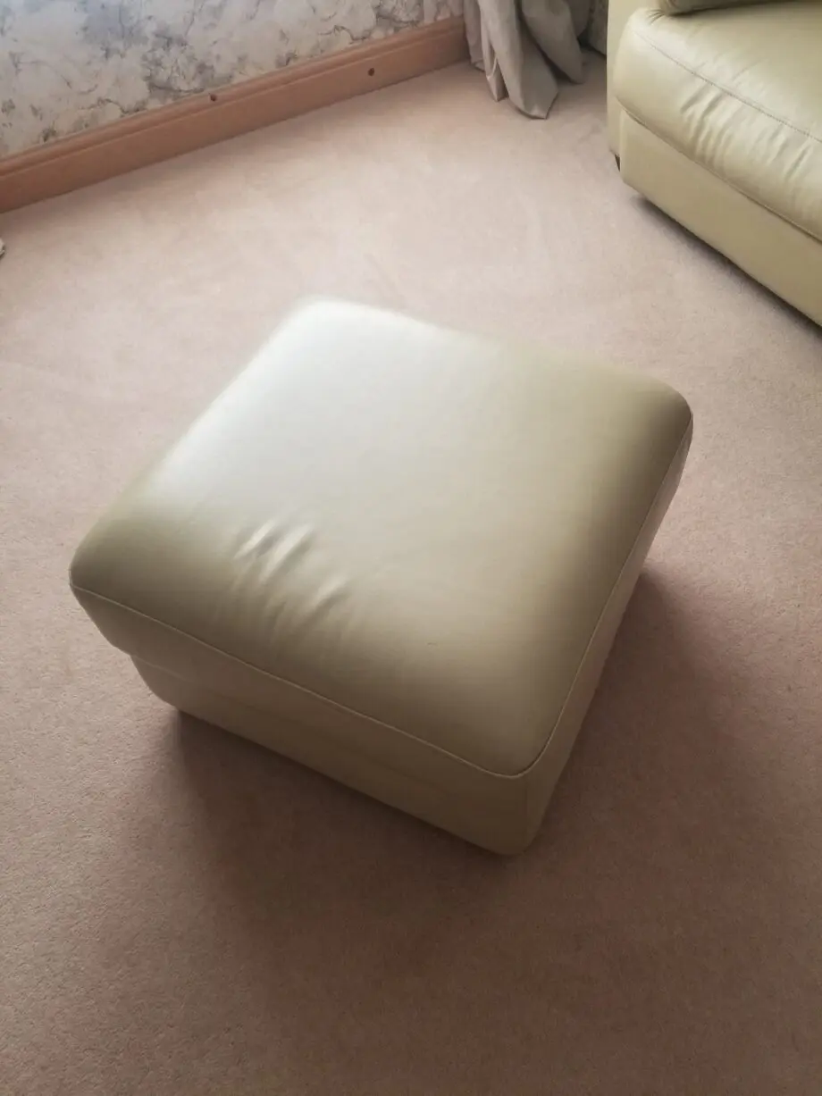Cream soft leather sofa