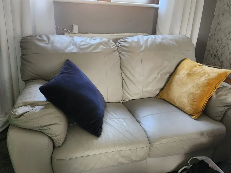 Very Dove leather sofas