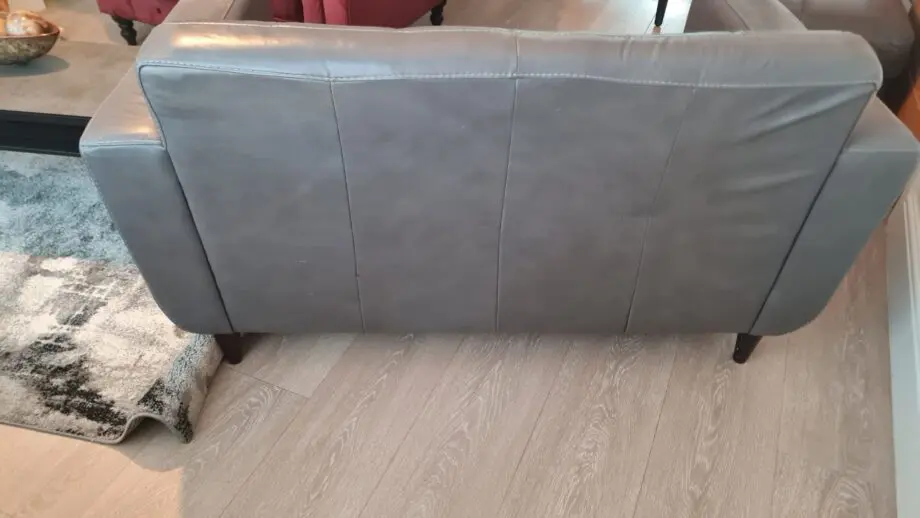 DFS Brown 2 seater leather sofa and single chair