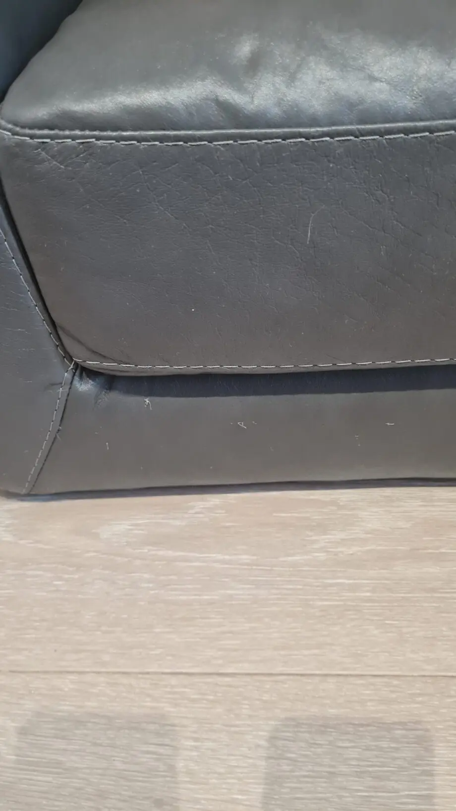 DFS Brown 2 seater leather sofa and single chair