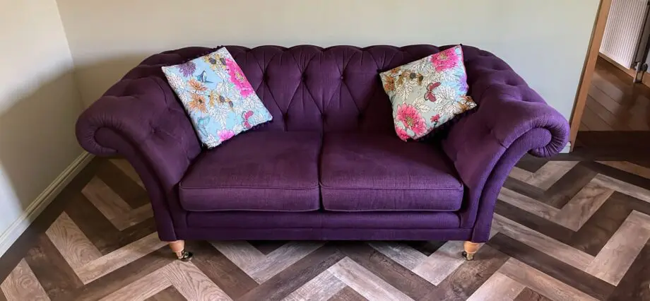 Laura Ashley Gloucester Two Seater Medium Sofa Purple