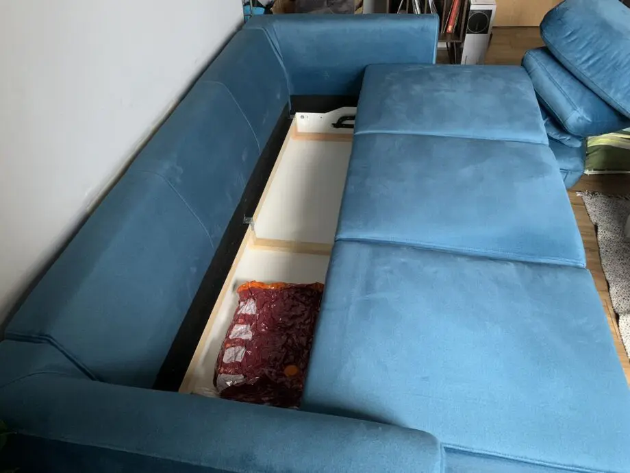 Blue FURNIPOL IMPERIA 3 seater sofa bed
