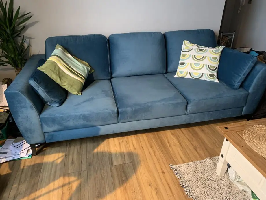 Blue FURNIPOL IMPERIA 3 seater sofa bed