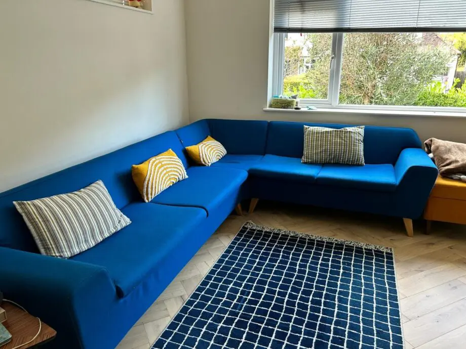 Blue Corner Sofa