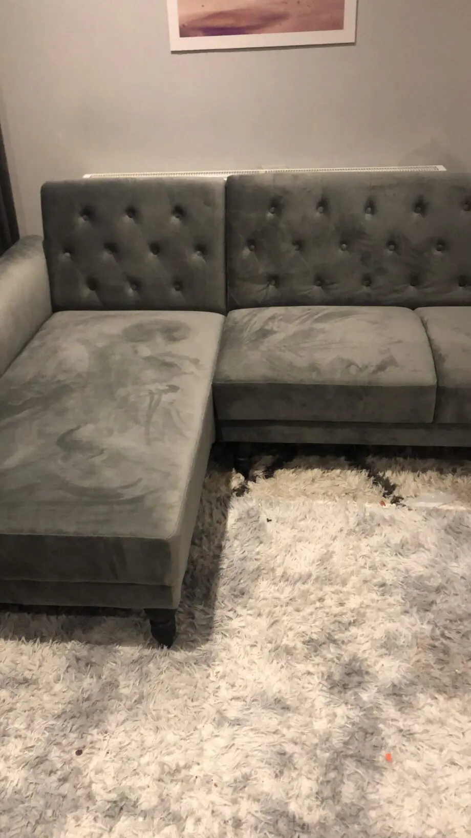 Grey corner sofa