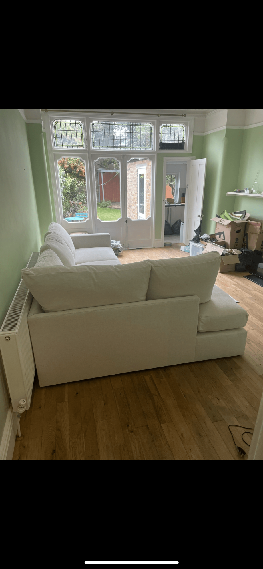 Darlings of Chelsea cream chaise corner sofa