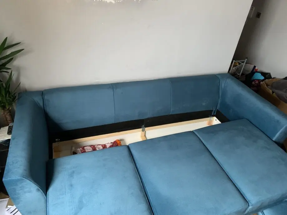 Blue FURNIPOL IMPERIA 3 seater sofa bed