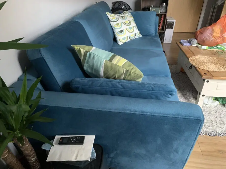Blue FURNIPOL IMPERIA 3 seater sofa bed