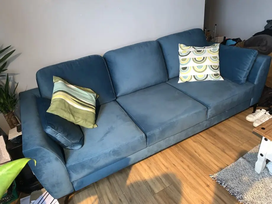 Blue FURNIPOL IMPERIA 3 seater sofa bed